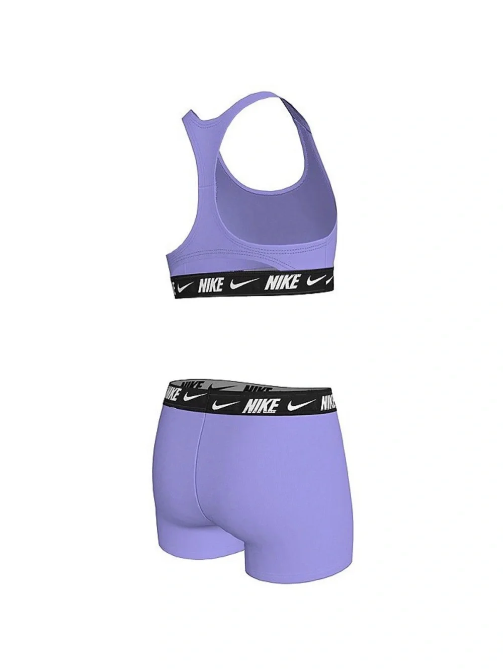 Nike Lavender Racerback Sports Bra & High-Waist Shorts Set
